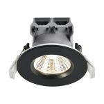 Multipack 3x Nordlux Downlight Fremont Metal Negro 4.5W 345lm 36D - 827 Luz Muy Cálida | 85mm - IP65 - Regulable