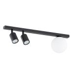 Emibig Luz de techo Baster Acero Negro | Apta para 2x GU10 - Max 8W, 1x E14 - Max 10W
