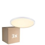 Multipack 3x Nordlux LED Luz de techo Oja 24 Blanco 11W 1250lm - 827 Luz Muy Cálida
