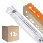 Multipack 10x Ledvance Pantalla LED Estanca Prueba De Vapor Alojamiento Performance | Apta Para 2x120cm Tubo LED