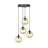 Emibig Colgante De Luz Cosmo Acero Negro | Apta para 4x E14 - Max 10W