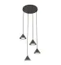 Emibig Colgante De Luz Elit Acero Negro | Apta para 4x GX53 - Max 10W