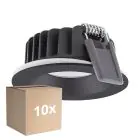 Multipack 10x Ledvance Foco LED Air Fix Aluminium Negro 6W 480lm 36D - 927 Luz muy Cálida | Recorte 68mm - IP65 - Mejor reproducción de color - Regulable