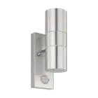 Eglo Luz De Pared Riga 5 Acero Inoxidable Up & Down 2W 250lm - 830 Luz Cálida | IP44 - Sensor De Movimiento